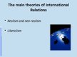 Presentations 'International Relations Theory and European Integration', 4.