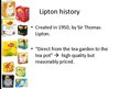 Presentations 'Lipton Tea', 7.
