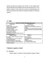 Summaries, Notes 'Report in Logistics', 5.