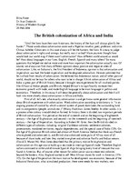Essays 'The British Colonization of Africa and India', 1.