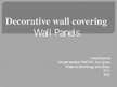 Presentations 'Decorative Wall Covering', 1.
