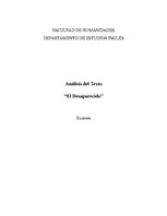 Summaries, Notes 'Análisis del Texto "El Desaparecido"', 1.