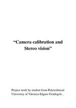 Research Papers 'Camera Calibration and Stereo Vision Using Python', 1.