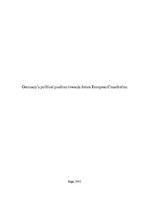 Research Papers 'Germany’s Political Position Towards Future European Constitution', 1.