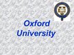 Presentations 'The University of Oxford', 1.