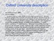 Presentations 'The University of Oxford', 4.