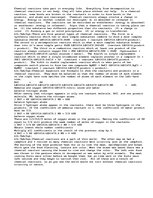 Essays 'Chemical Reactions', 1.