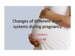 Presentations 'Changes of Different Organ Systems during Pregnancy', 1.
