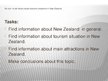 Presentations 'Tourisms Situations in New Zealand', 2.