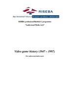 Research Papers 'Video Game History', 1.