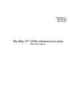 Research Papers 'The May 15th (1934) Subversion in Latvia', 1.