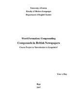 Research Papers 'Compounds in British Newspapers', 1.