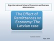 Research Papers 'The Effect of Remittances on Economy: The Latvian Case', 26.