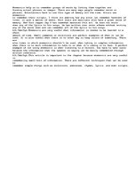 Essays 'Remembering Information', 1.