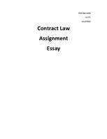 Essays 'Contract Law Assignment Essay', 1.