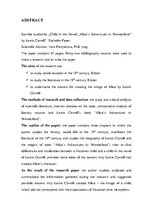 Term Papers 'Child in the Novel "Alice’s Adventures in Wonderland" by Lewis Carroll', 4.