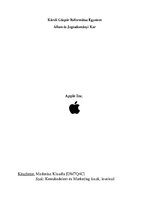Research Papers 'Apple Inc. Elemzés', 1.