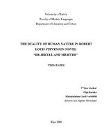 Research Papers 'The Duality of Human Nature in Robert Louis Stevenson Novel "Dr. Jekyll and Mr. ', 1.
