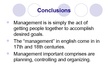 Presentations 'Planning, Organizing and Controlling in Management', 8.