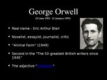 Presentations 'Book Report. George Orwell "1984"', 2.