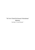 Summaries, Notes 'The Socio-Cultural Environment of International Marketing', 1.