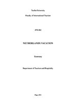 Summaries, Notes 'Netherlands Itinerary', 1.