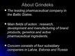 Presentations 'Business Activities of JSC "Grindeks"', 3.