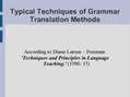 Presentations 'Grammar Translation Methods. Methodology', 7.