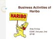 Presentations 'Business Activities of Haribo', 1.