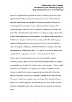 Essays 'Understanding the Consumer: The Influence of the Reference Groups on the Purchas', 7.