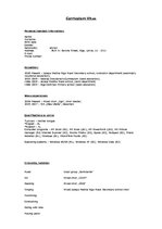 Samples 'Curriculum Vitae', 1.