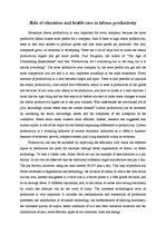 Essays 'Role of Education and Health Care in Labour Productivity', 1.