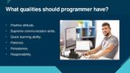 Presentations 'Who Is a Programmer', 6.