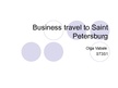 Presentations 'Business Travel to Saint Petersburg', 1.