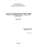 Research Papers 'Analysis of Shakespeare’s Comedy "Merry Wives of Windsor": Humour, Character Por', 1.