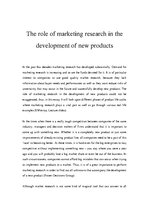 Research Papers 'The Role of Marketing Research in the Development of Products', 1.