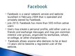 Presentations 'Facebook', 3.