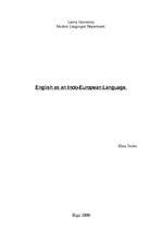 Essays 'English as an Indo-European Language', 1.