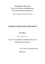 Research Papers 'European Union Innovation Policy', 1.