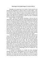 Essays 'Advantages and Disadvantages of Being a Teacher', 1.
