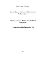 Research Papers 'Prevention of Pollution by Oil', 1.