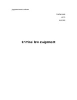 Essays 'Criminal Law Assignment', 2.