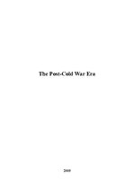 Essays 'The Post-Cold War Era', 1.