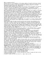 Essays 'Monetary Policy', 1.