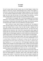 Summaries, Notes 'Analysis of the Text "The English"', 1.