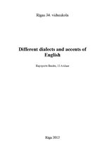 Research Papers 'Different Dialects and Accents of English', 1.