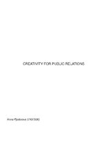 Essays 'Creativity for Public Relations', 1.
