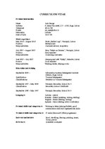 Samples 'CV and Letter of Application', 1.