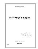 Research Papers 'Borrowings in English', 1.