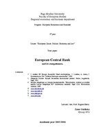 Research Papers 'European Central Bank and Its Competences', 1.